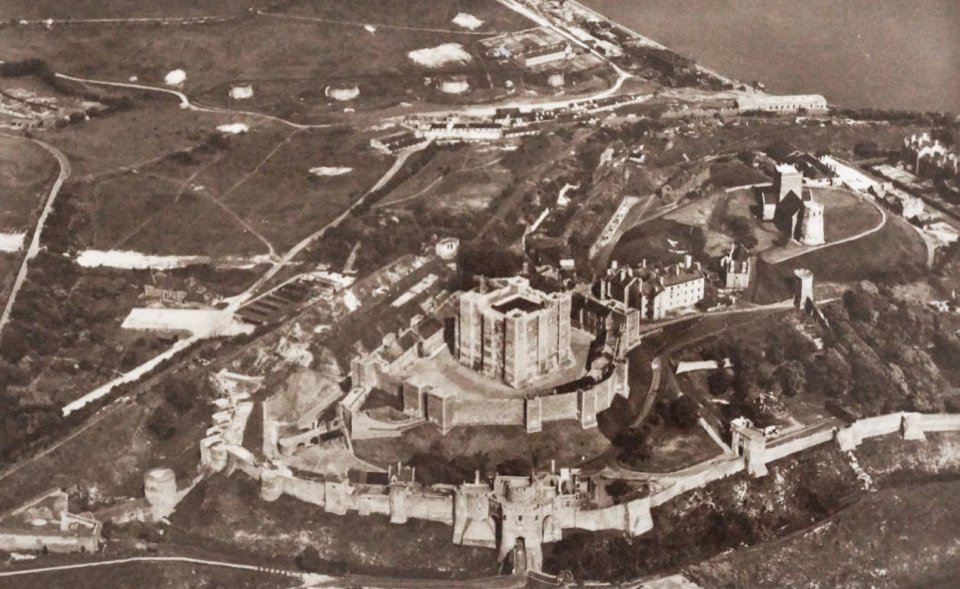 Dover Castle from above