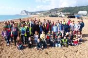 Tides deposit the world's litter on Dover beach