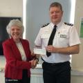 Alice Bates (Dover District Volunteer Centre) with Acting Chief Inspector Guy Thompson