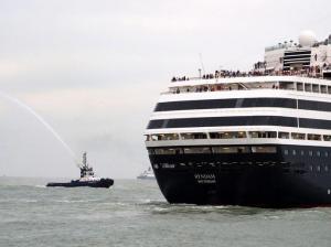 Dover farewell to Holland America Lines' cruise ship Ryndam