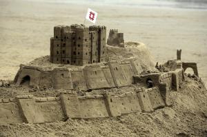 Dover Castle sculpted in sand to launch competition
