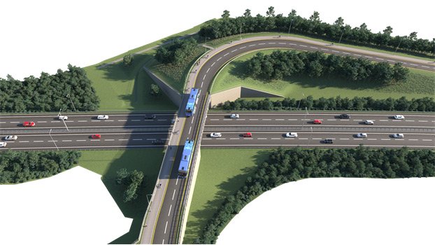 A new bus, cycle and pedestrian-only bridge will cross the A2 at Whitfield